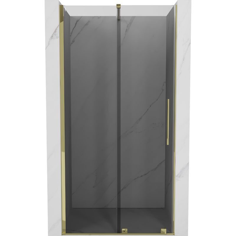 Drzwi prysznicowe rozsuwane Mexen Velar grafit złoty 100 cm 1 szt.