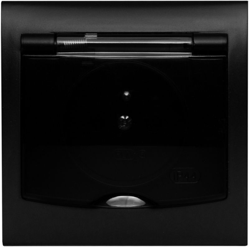 Gniazdo pojedyncze Vega IP44 czarne