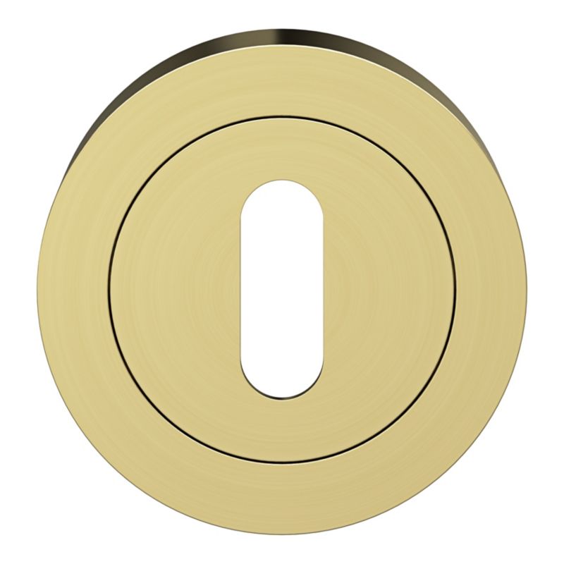 Szyld okrągły GoodHome Premium klucz szczotkowany mosiądz