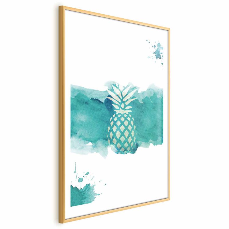 Plakat Artgeist Ananas 21x30 cm z ramą złotą 1 szt