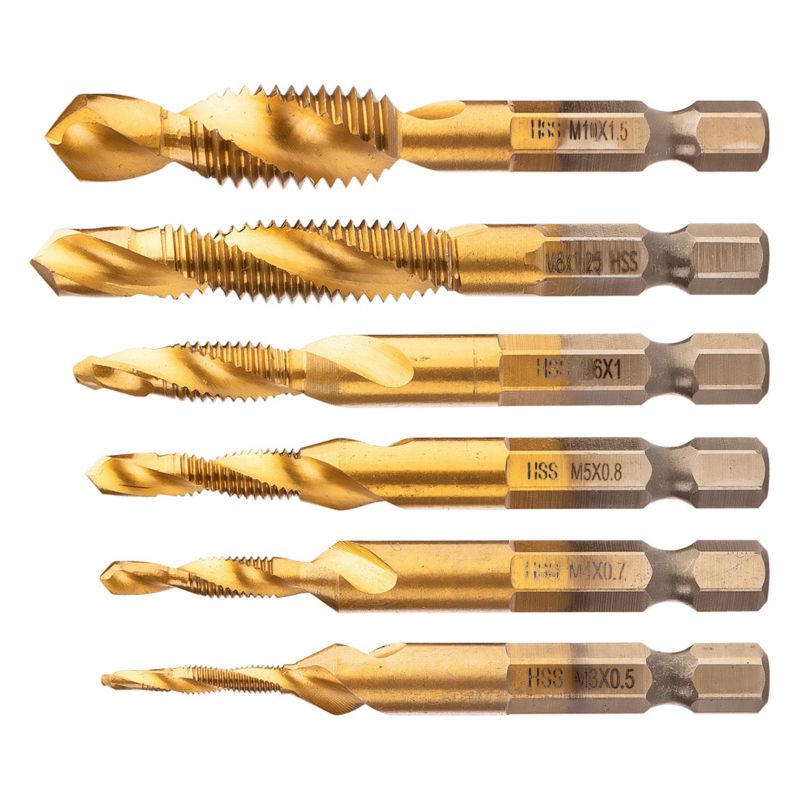 Zestaw wierteł gwintujących NEO TOOLS M3 - M10, Hex, 6 szt 1 kpl