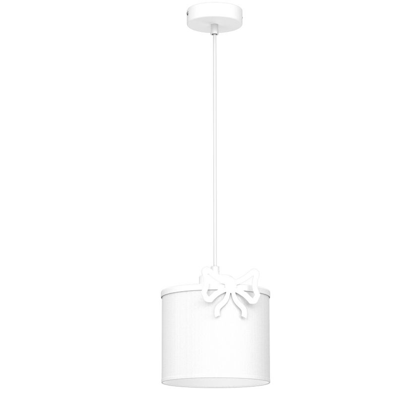 Lampa sufitowa Luminex Sweet biała wym: 115 x 18 x 18 cm 1xE27 x 15W tkanina 1 szt.