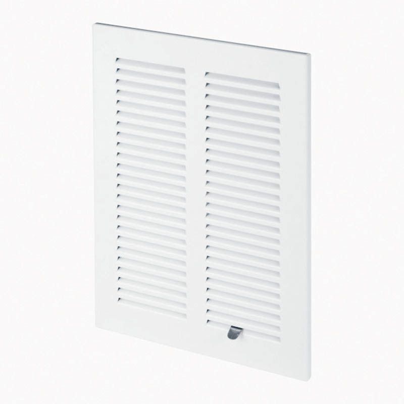 Kratka dekoracyjna metalowa 14 x 21 cm z żaluzją biała