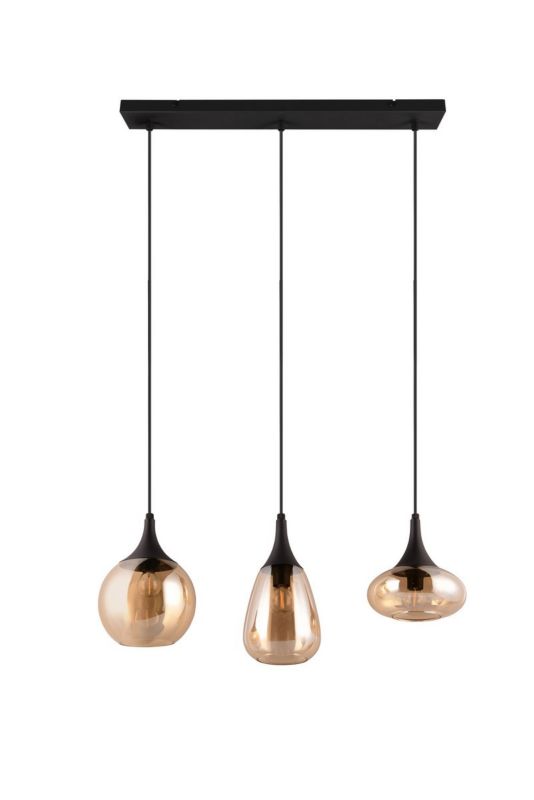 Lampa wisząca Trio Lumina czarno-miodowy wym: 150 x 68,8 x 19,5 cm 3xE14 x 40W 1 szt.