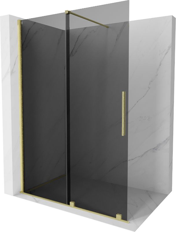 Ścianka prysznicowa walk-in Mexen Velar grafit/złoty szczotkowany 150x200 871-150-000-43-55 1 szt.