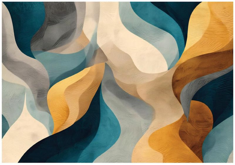 Fototapeta WALLARENA Do Sypialni Salonu Na Flizelinie Art Deco Nowoczesny Abstrakcja Beżowy 250x175 cm 16084VX5 1 szt.