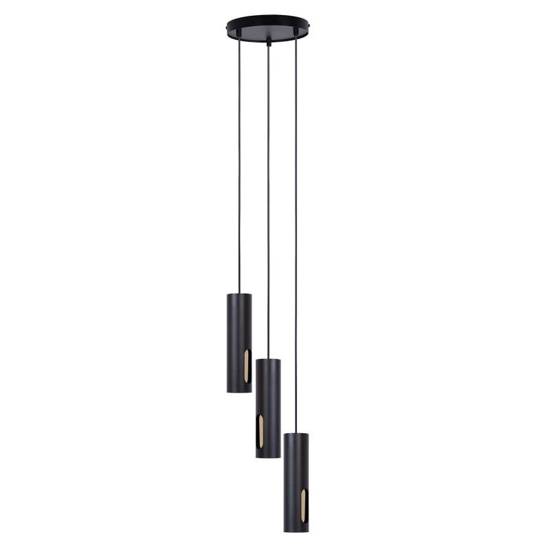 Lampa wisząca Sigma Lighting Flow 5907 czarno-złota nowoczesna 3xGU10 x 1 szt.
