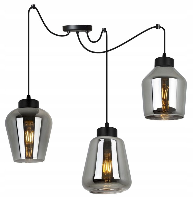 Lampa sufitowa wisząca Light Home LH Rijeka Spider 3x E27 60W szary 1szt