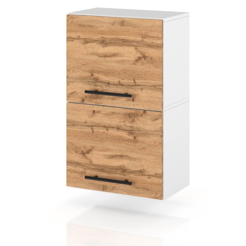 Szafka Kuchenna Hurtownia-Mebli Wisząca Klapowa W40K sPremium 40cm Biały Mat Dąb Wotan 40x32x72 cm 1szt.