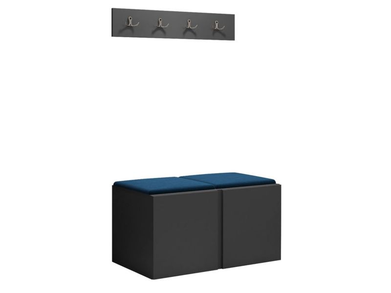 Garderoba MIRJAN 24 Orion VI grafit + granatowy 1 kpl.