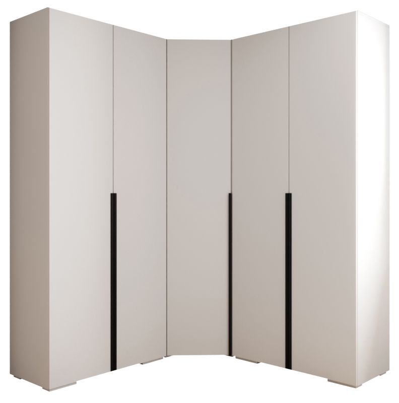 Garderoba wysoka do przedpokoju Abiks INOVA 1 Z5 biały+czarny 1szt.