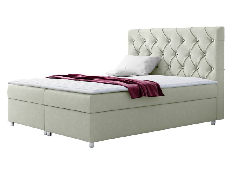 Łóżko kontynentalne MIRJAN 24 Roma 160x200 kość słoniowa 1 szt.