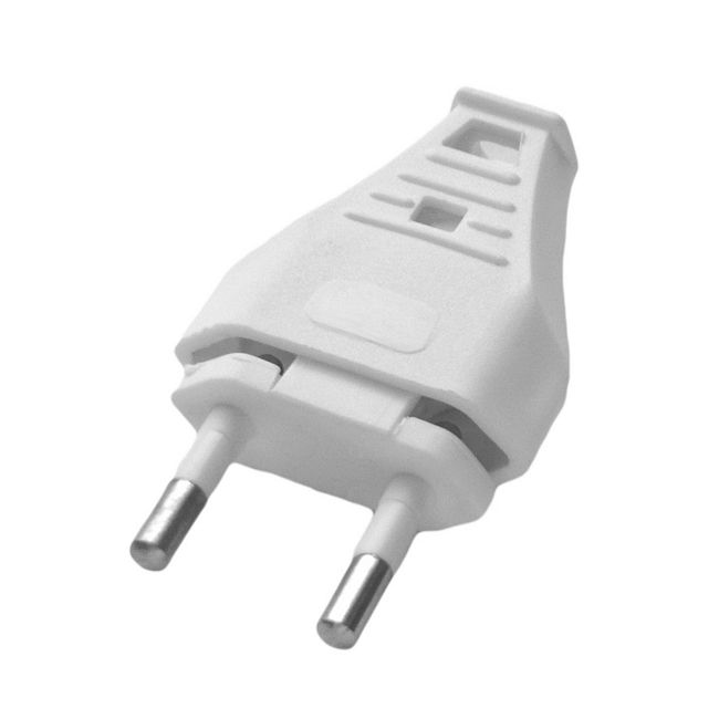 Wtyczka płaska Elgotech 2P biała