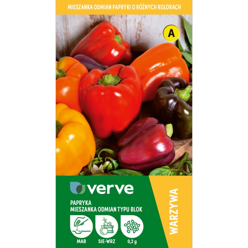 Nasiona papryka słodka mix kolorów Verve