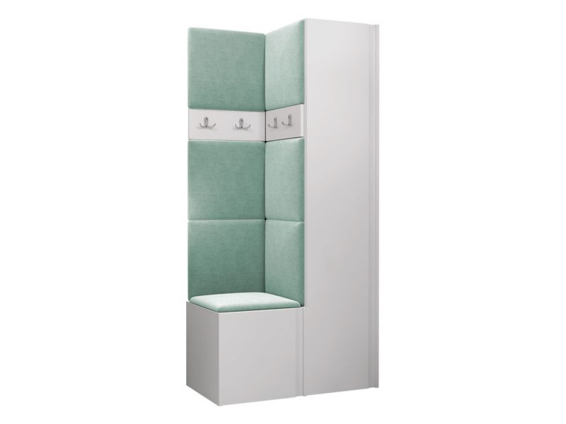 Garderoba MIRJAN 24 Orion XXIV biały + miętowy 1 kpl.