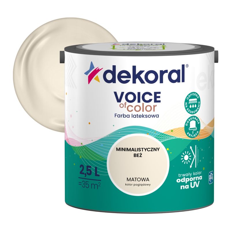 Farba kolorowa Dekoral Voice of Color minimalistyczny beż 2,5 l