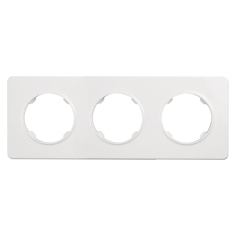 Ramka potrójna DPM Solid Oval biała