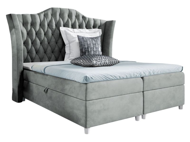 Łóżko kontynentalne MIRJAN 24 Colombo 140x200 lodowy szary 1 szt.