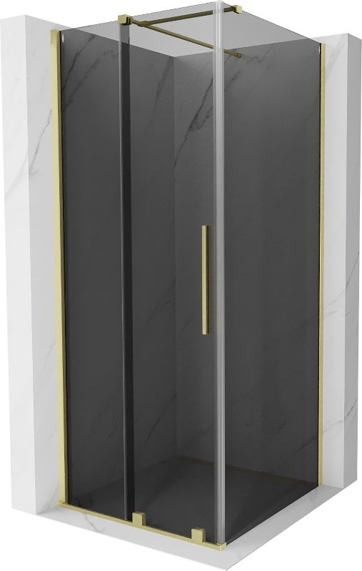 Kabina prysznicowa kwadratowa Mexen Velar grafit złoty szczotkowany 1 szt.