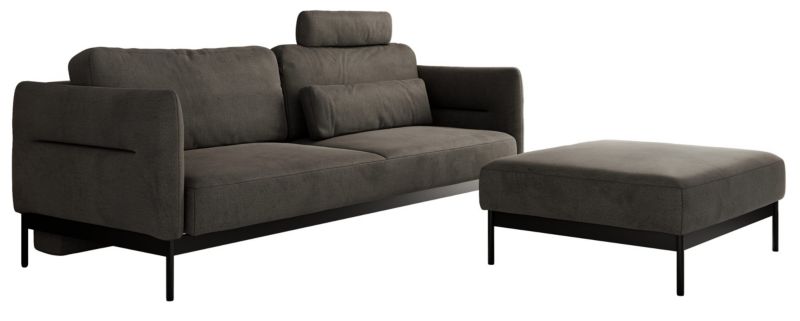 Narożnik MKS Meble SALENTO L uniwersalny ciemnoszary welwet 1szt.