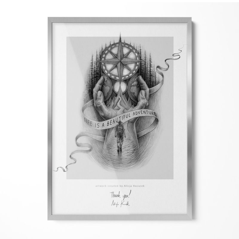 Ramka na zdjęcia Tulup 50x70 Srebrna 1 szt.