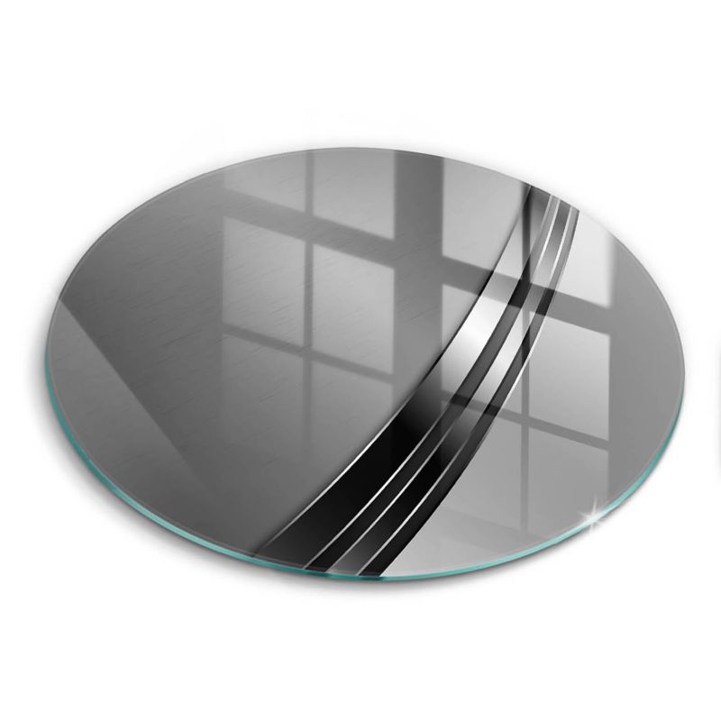 Okrągła szklana deska do krojenia Wallfluent fi30 cm Metalowa abstrakcja 1 szt.