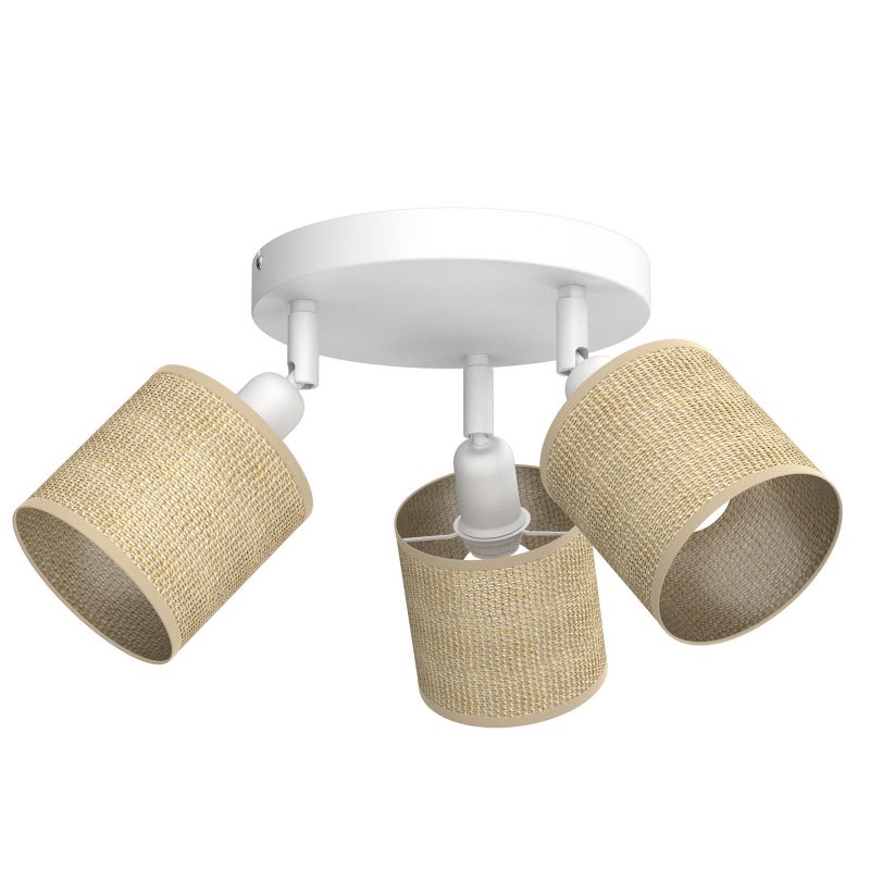 Lampa sufitowa Luminex Jute Spot kremowo-biały mat 3 x E27 x 15W wym: 21 x 34 x 34 cm - 1 szt.