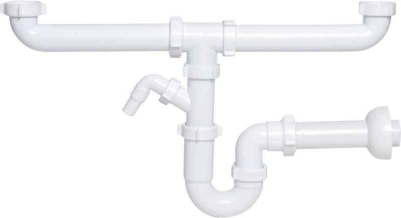 Półsyfon do zlewozmywaka 2-komorowego Ani-plast rurowy
