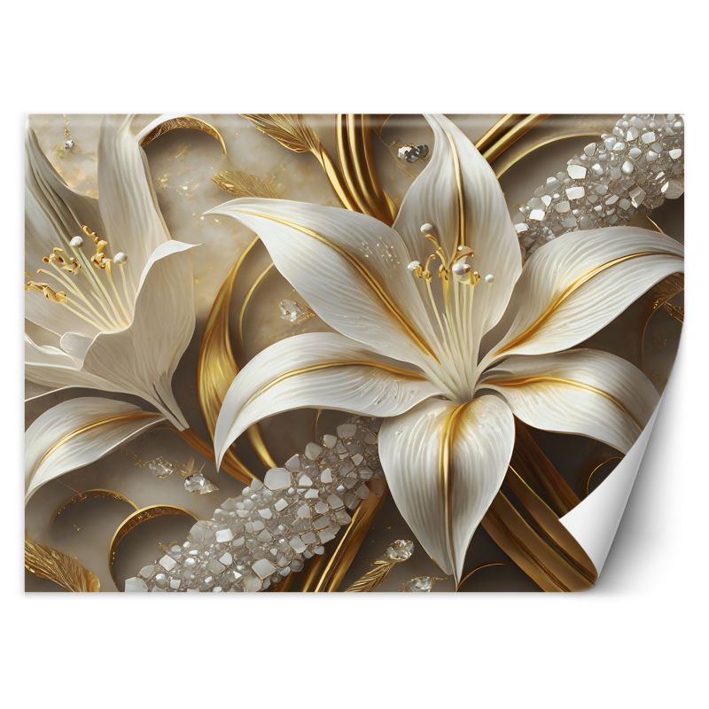 Fototapeta Feeby Lilie glamour złoty 250x175 1 szt