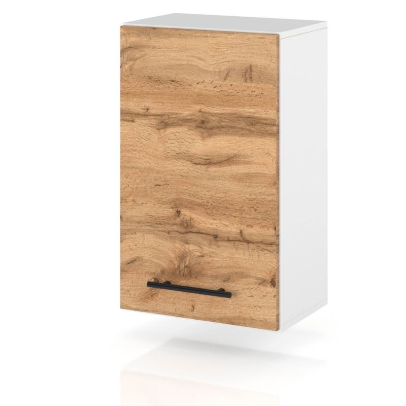 Szafka Kuchenna Hurtownia-Mebli Wisząca W40 sPremium 40cm Biały Mat Dąb Wotan 40x32x72 cm 1szt.