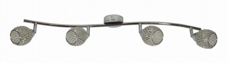 Lampa sufitowa Candellux Clear transparentna-chromowana wym: 19 x 84 x 8 cm 4xG9 x 40W 1 szt.