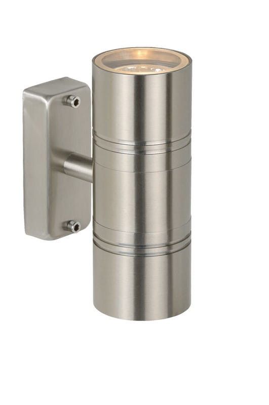 Kinkiet ścienny zewnętrzny Lucide Arne-Led srebrny 2 x GU10 x 5W IP44 wym: 17 x 6,3 x 12 cm - 1 szt.