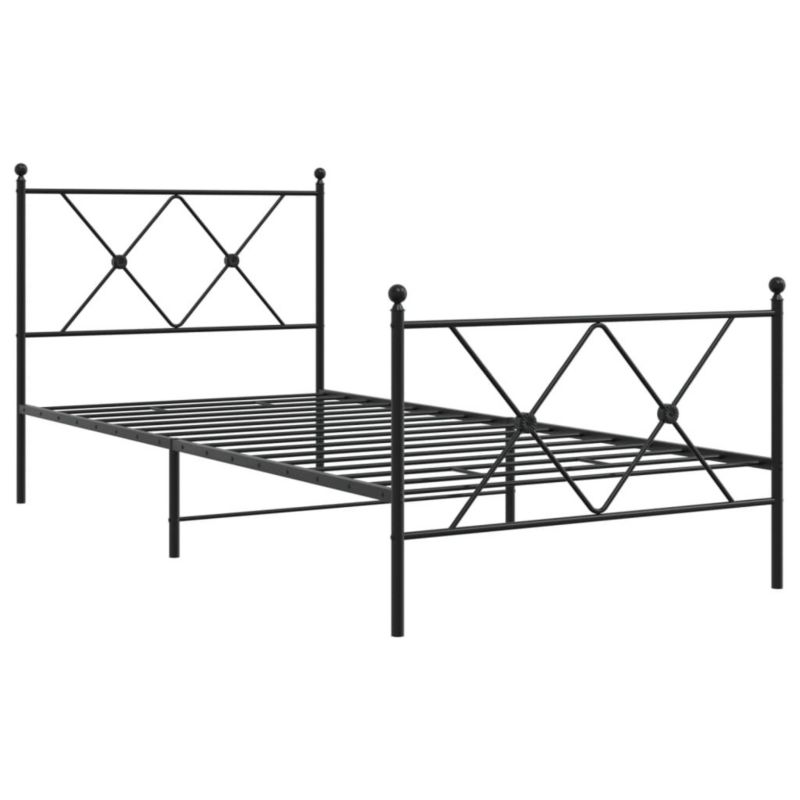 Łóżko metalowe WaszeMeble 90x200 cm czarna WM-376513 1 szt.