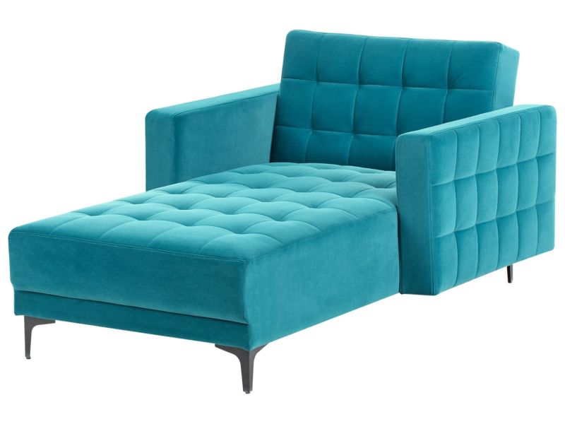 Szezlong welurowy morski Aberdeen 1 szt.