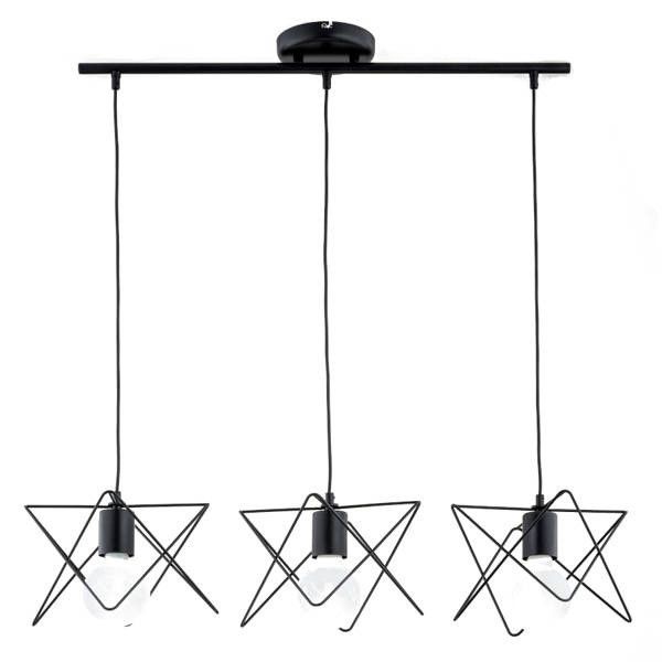Lampa wisząca Alfa Timla czarna wym: 90 x 18 x 20 cm 3xE27 x 15W 1 szt.