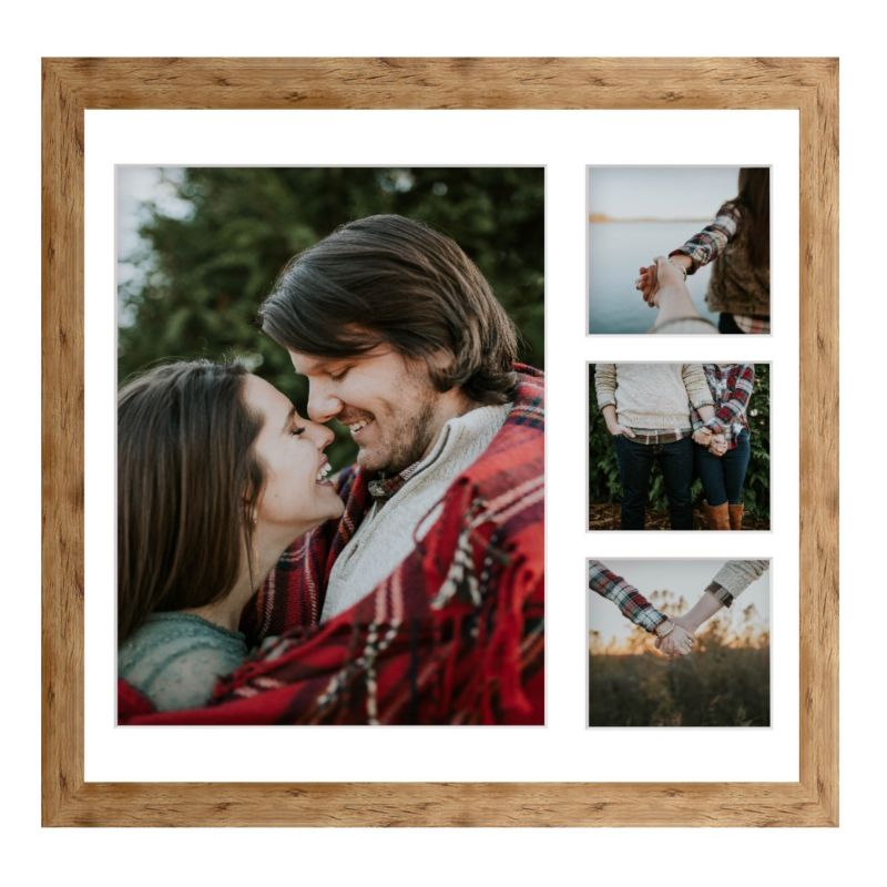 Ramka na 4 zdjęcia Hekla 40x40x4 MDF galeria naturalny 1szt.