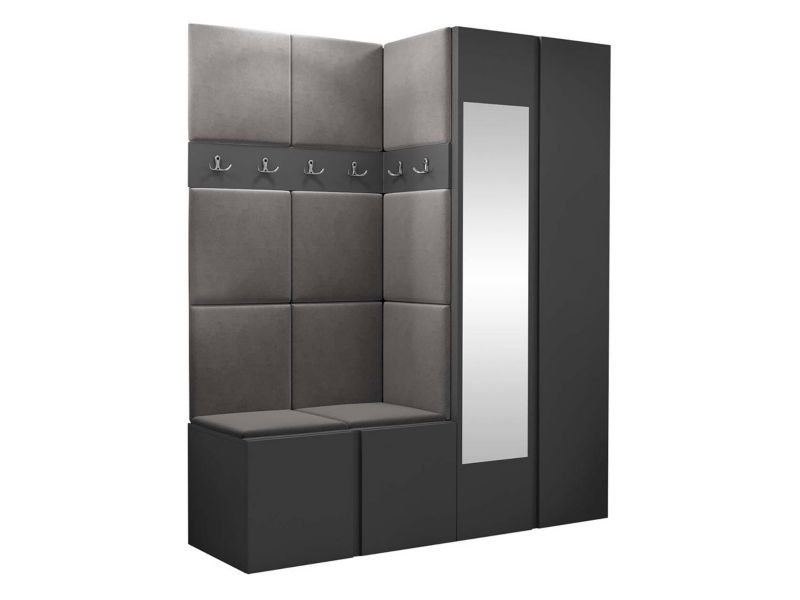 Garderoba MIRJAN 24 Orion XII grafit + szary 1 kpl.