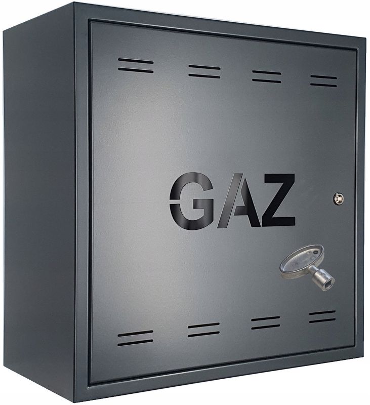 Skrzynka Gazowa FEINZ Metal 60X60X25 Antracyt Drzwiczki Na Klucz Z Plecami 1 szt.
