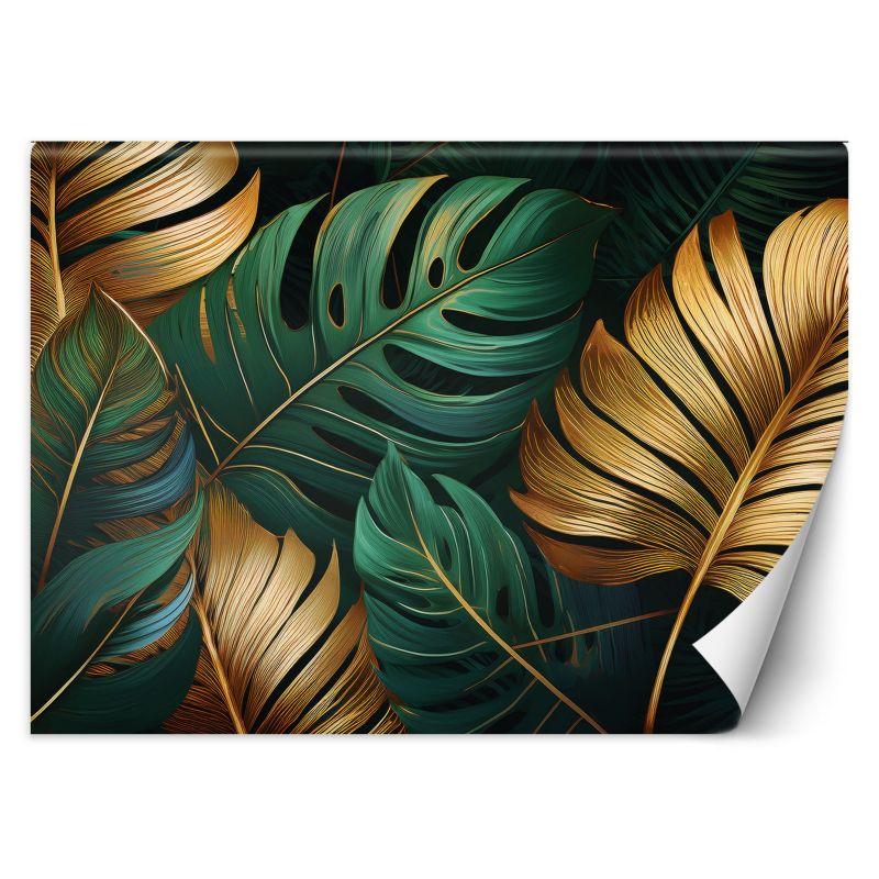 Fototapeta Feeby Złote I Zielone Liście Monstery 350x245 1 szt