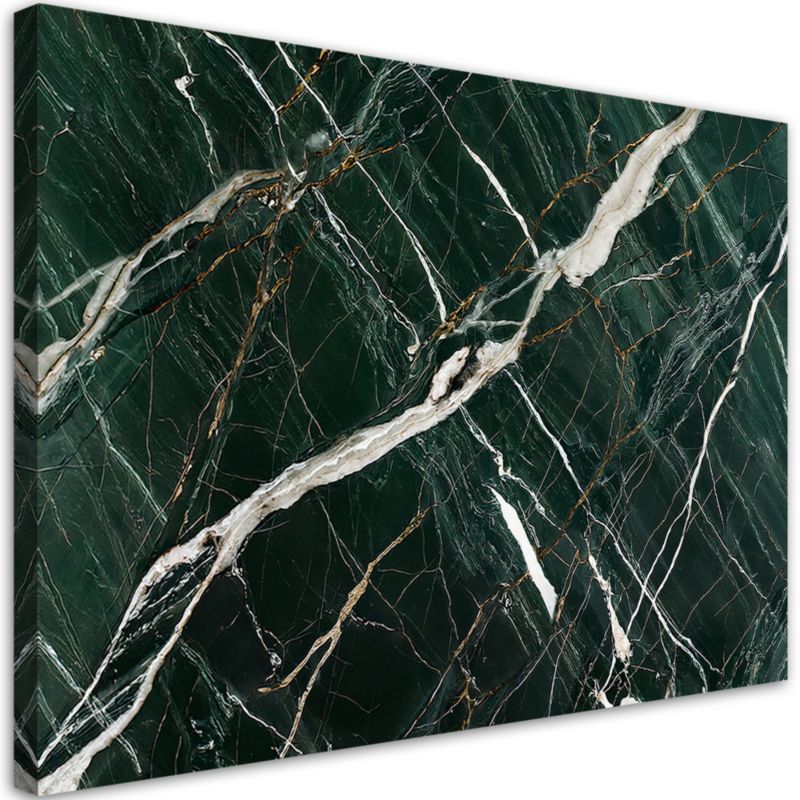 Obraz na płótnie Feeby Zielony Marmur Struktura Kamień 100x70cm 1szt