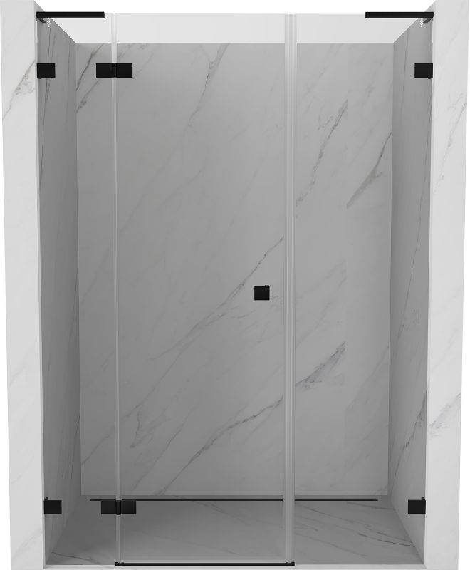 Drzwi prysznicowe uchylne Mexen Lunar L czarne 155x200 cm 1 szt.
