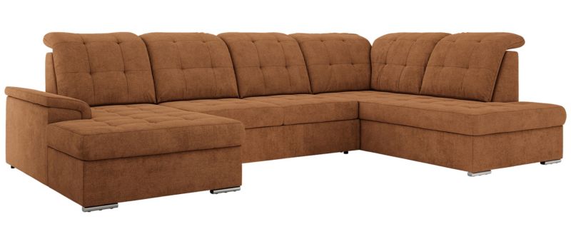 Narożnik MKS Meble MADRITO U strona prawa Pomarańczowy struktura 1szt.