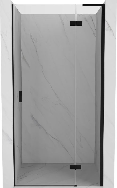 Drzwi prysznicowe uchylne Mexen Mist-H L czarne 85x200 cm prawa 1 szt