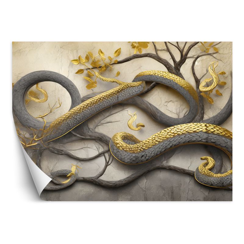 Fototapeta Feeby Złota gałąź węża Abstrakcja 350x245 1 szt