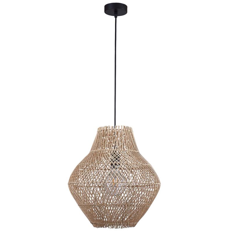 Lampa wisząca Sanico Goldlux ONTAKE 1xE27 naturalna beżowa w stylu boho IP20 - 1 szt.