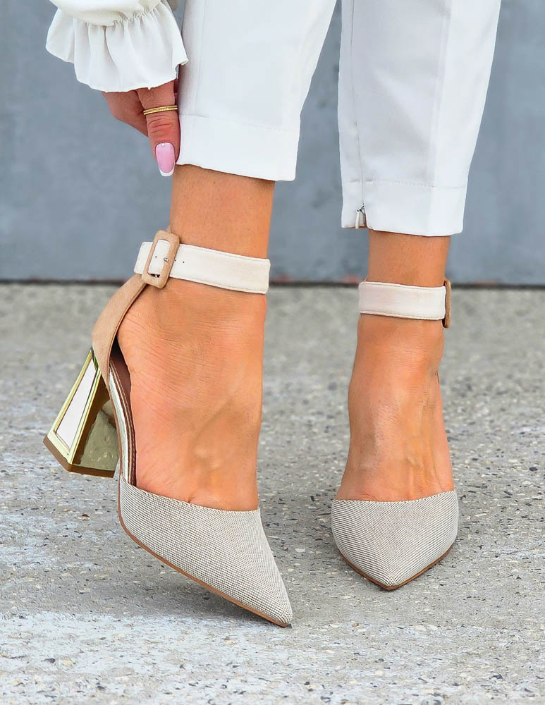 Eleganckie Sandały z Zakrytymi Palcami Prestige Beżowe