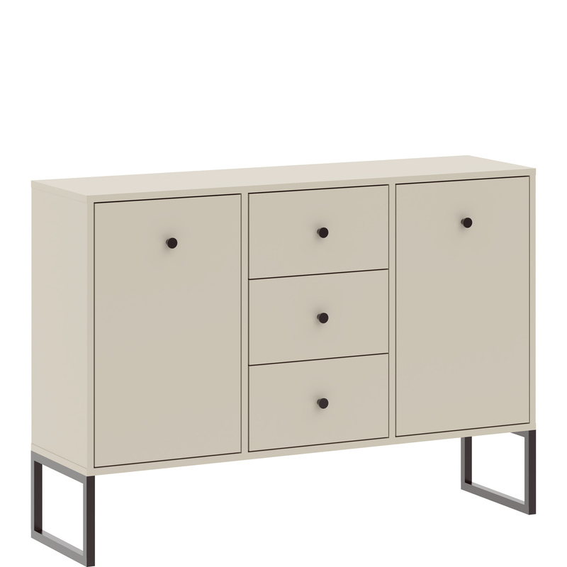 Komoda 115 cm do salonu z szufladami LAMORI kaszmir