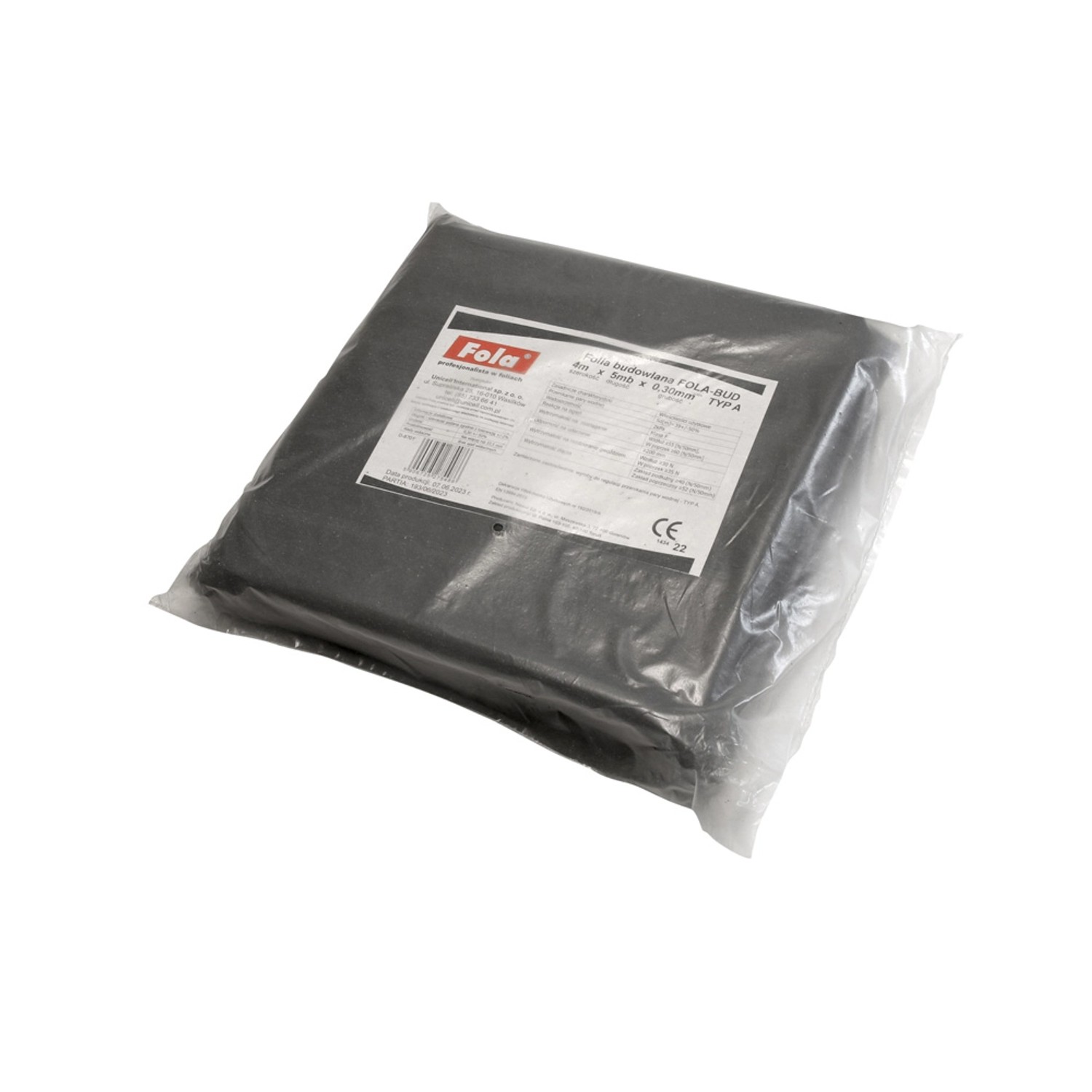 Fola Folia budowlana czarna 0,30 mm 4x5m