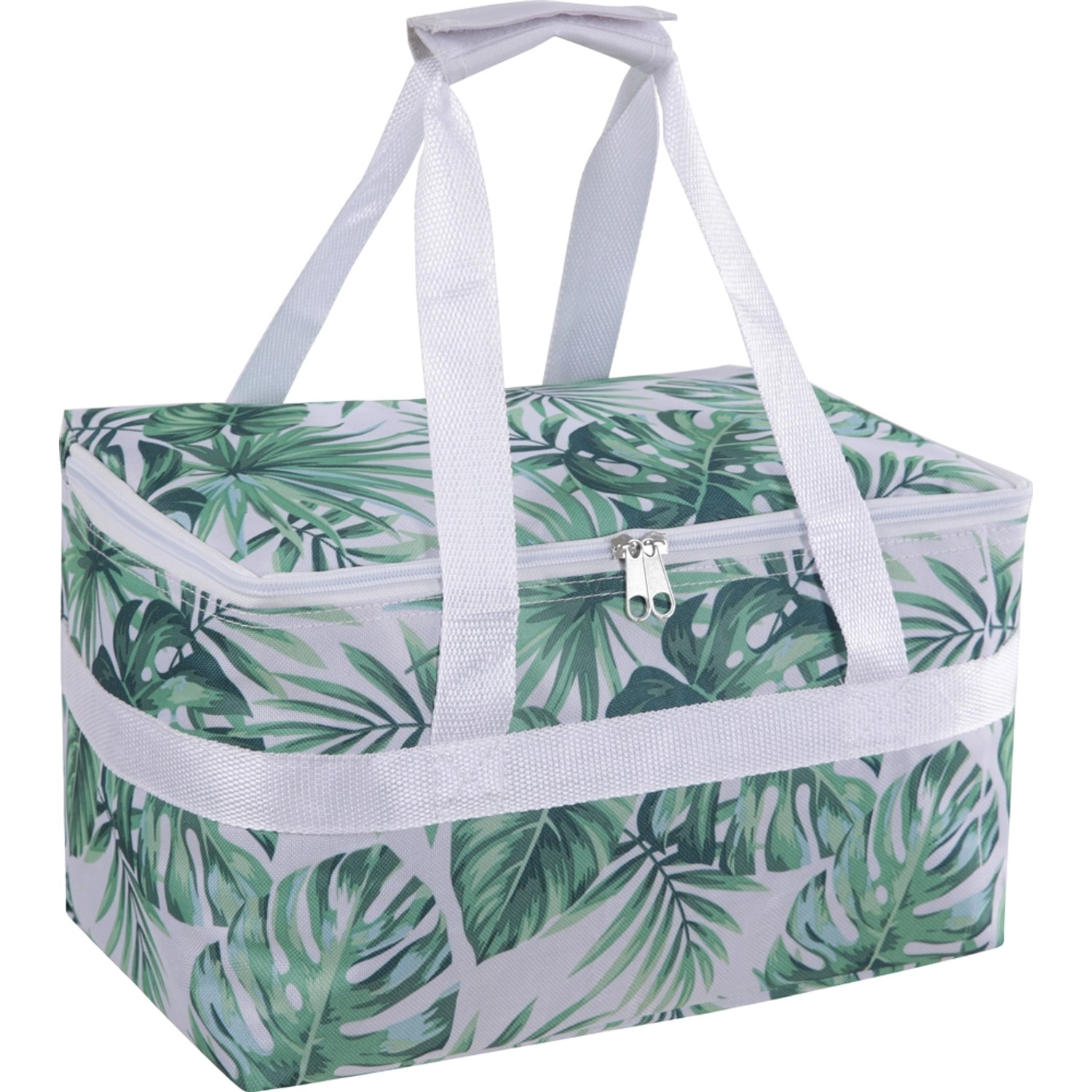 Torba chłodząca zielono-biała 33 x 21 x 21