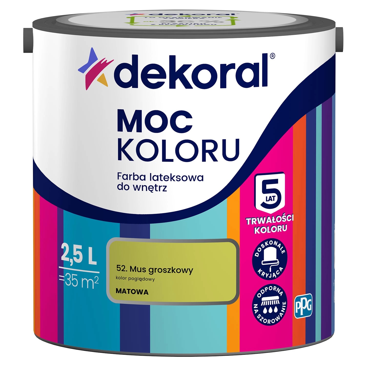 Farba Dekoral Moc Koloru mus groszkowy 2,5 l